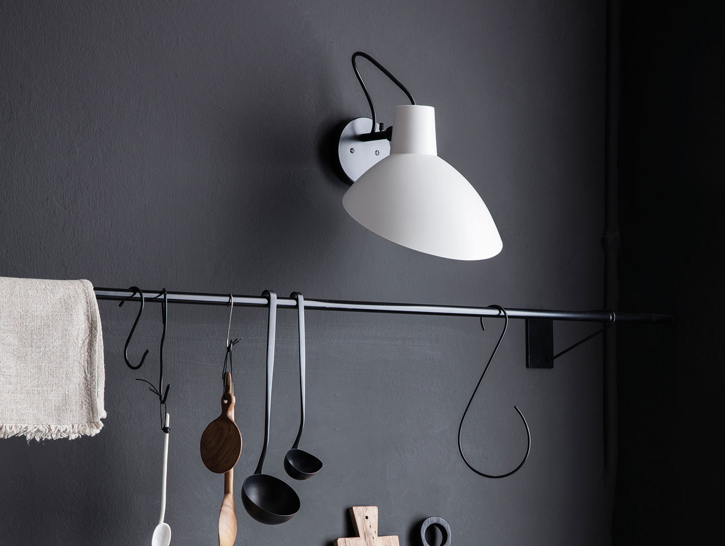 Astep Vv Cinquanta Wall Light Black White Kitchen Vittoriano Vigano