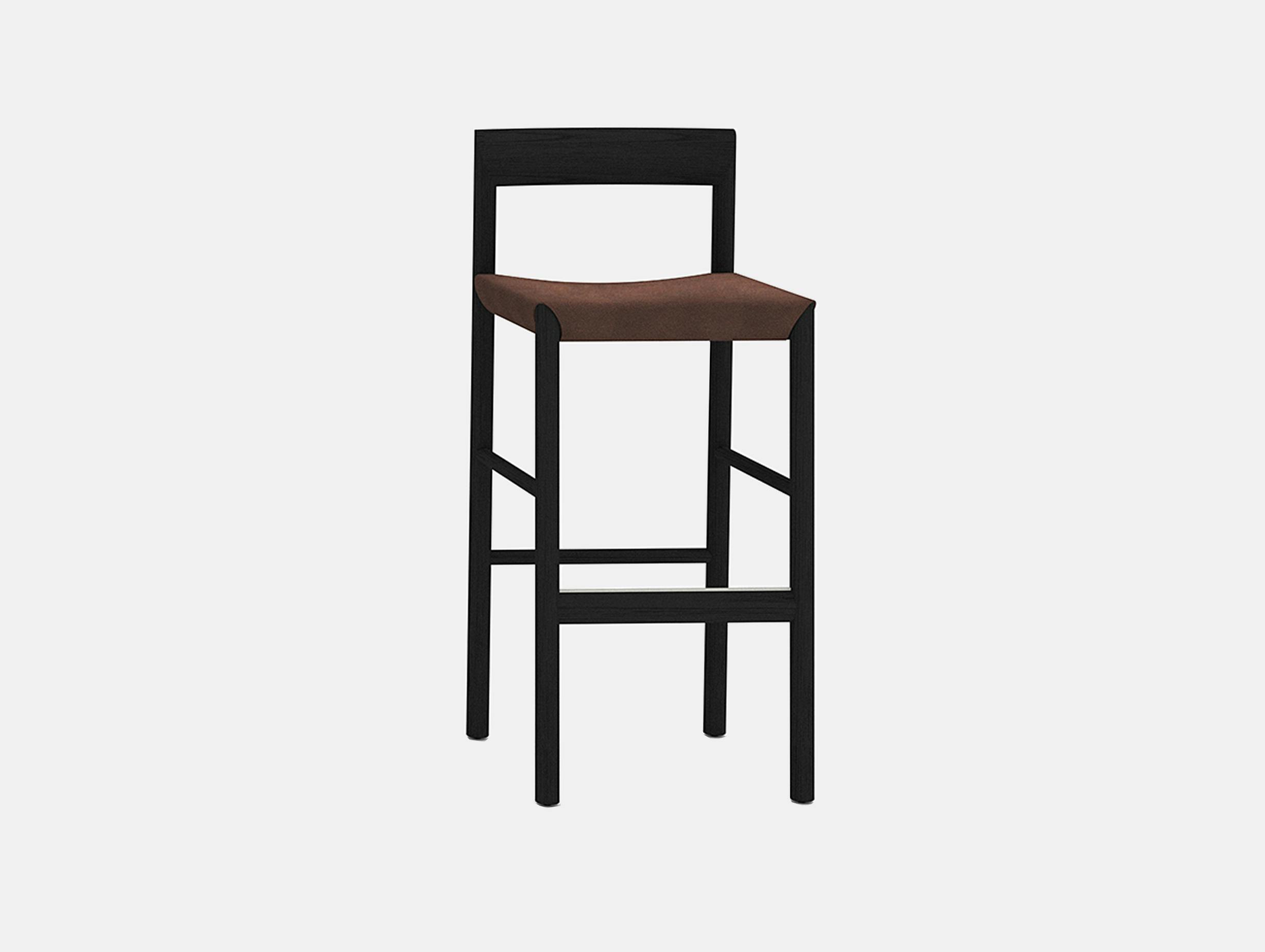 Bensen stax stool black ash toscano brown