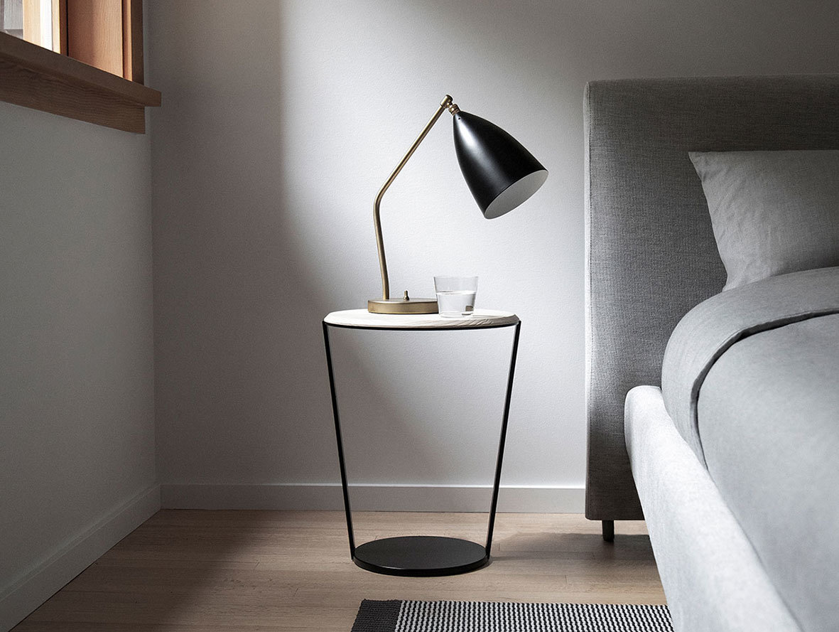 Bensen around bedside table white ash