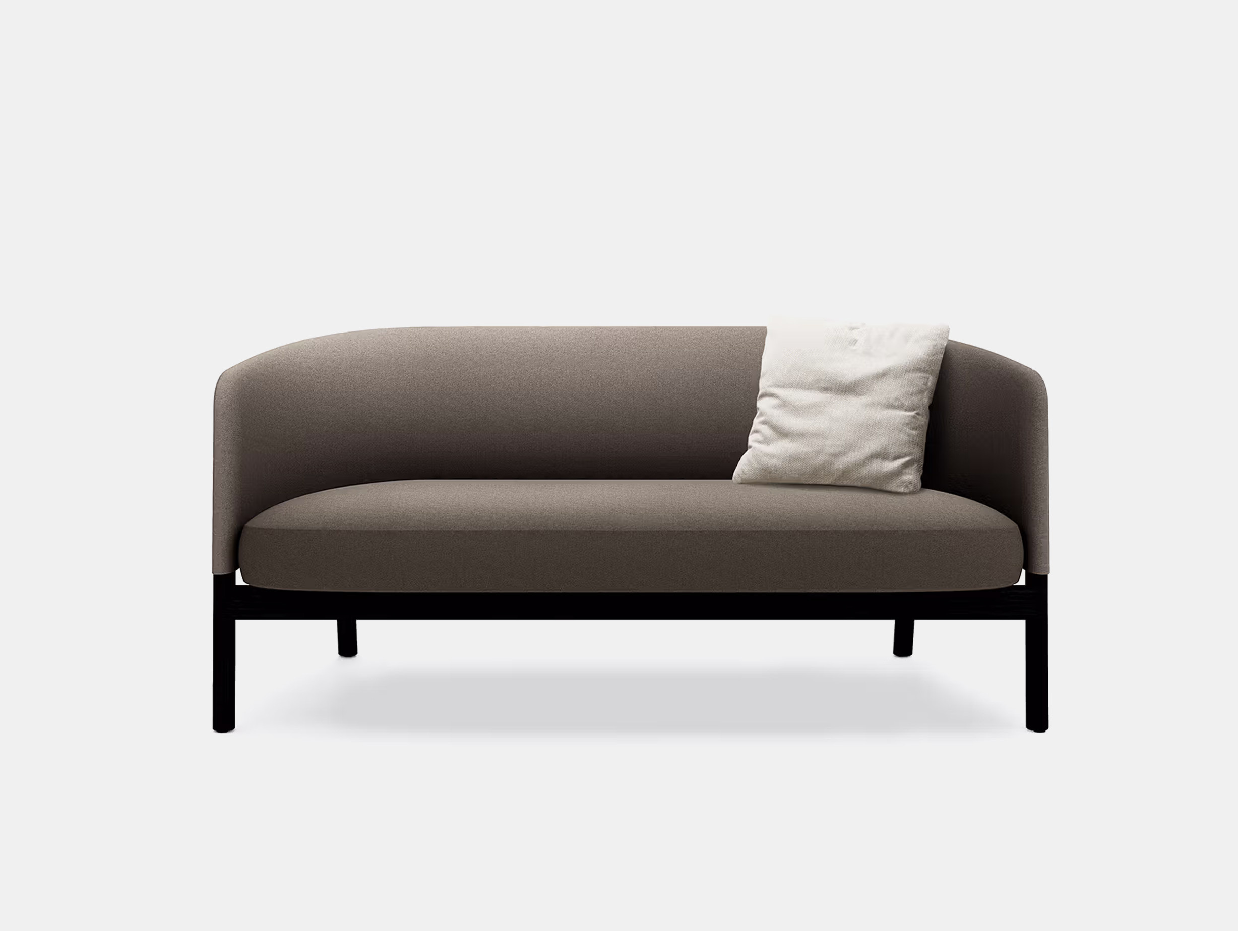 Bensen 2 seater sofa BLACK oak legs noblis 05