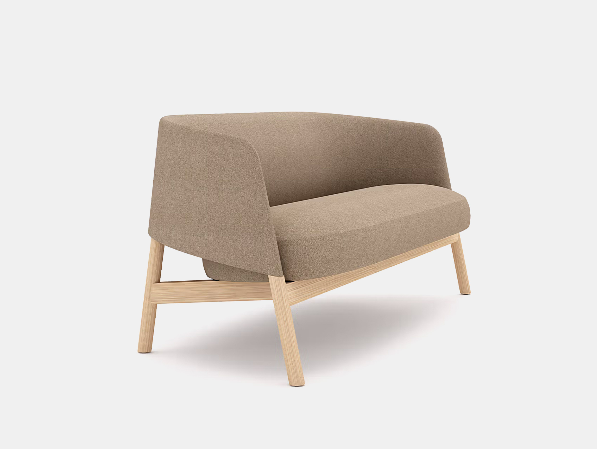 Bensen 2 seater sofa oak legs ecriture 0240