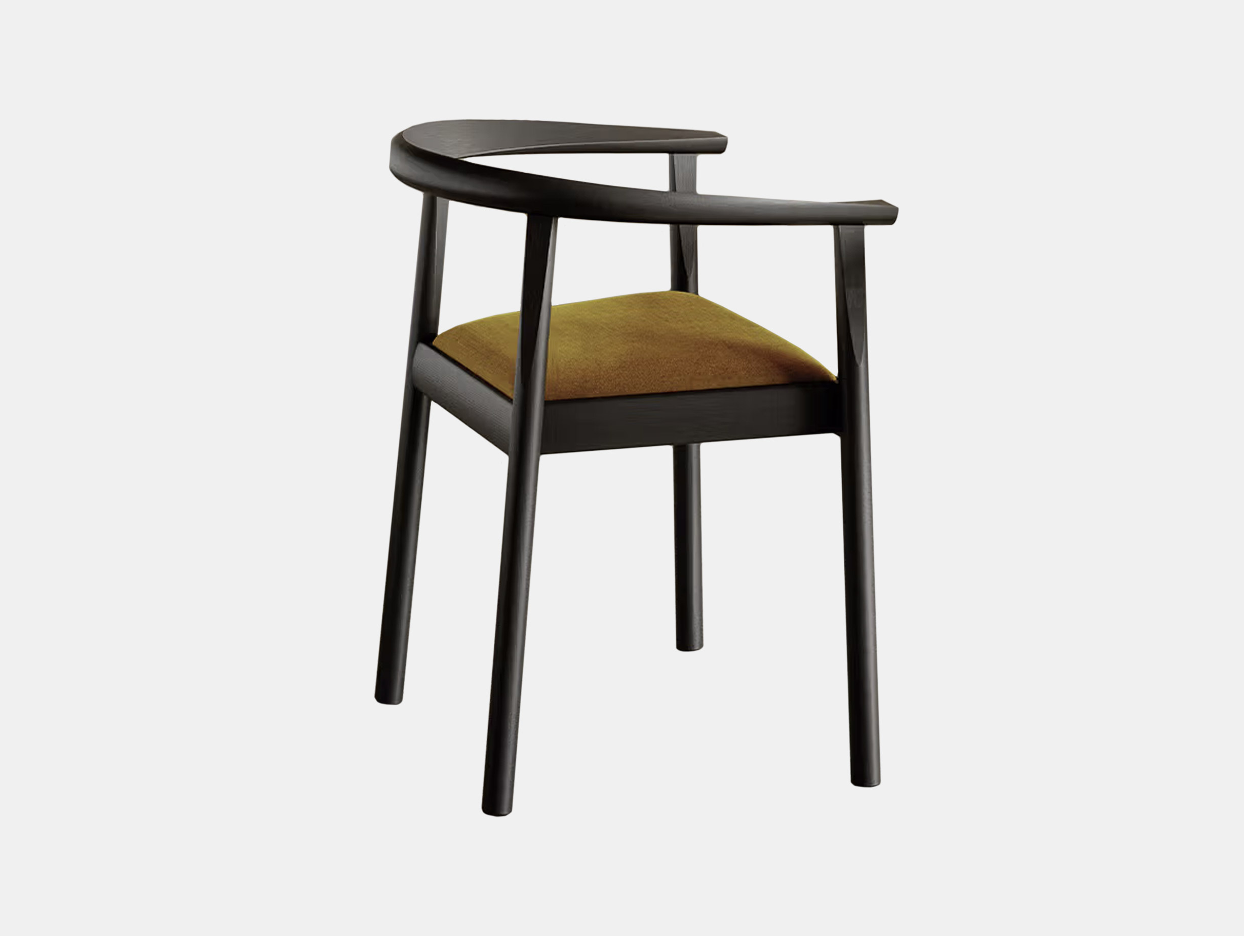 Bensen niels bendtsen tokyo chair upholstered black ash noblis velvet 40