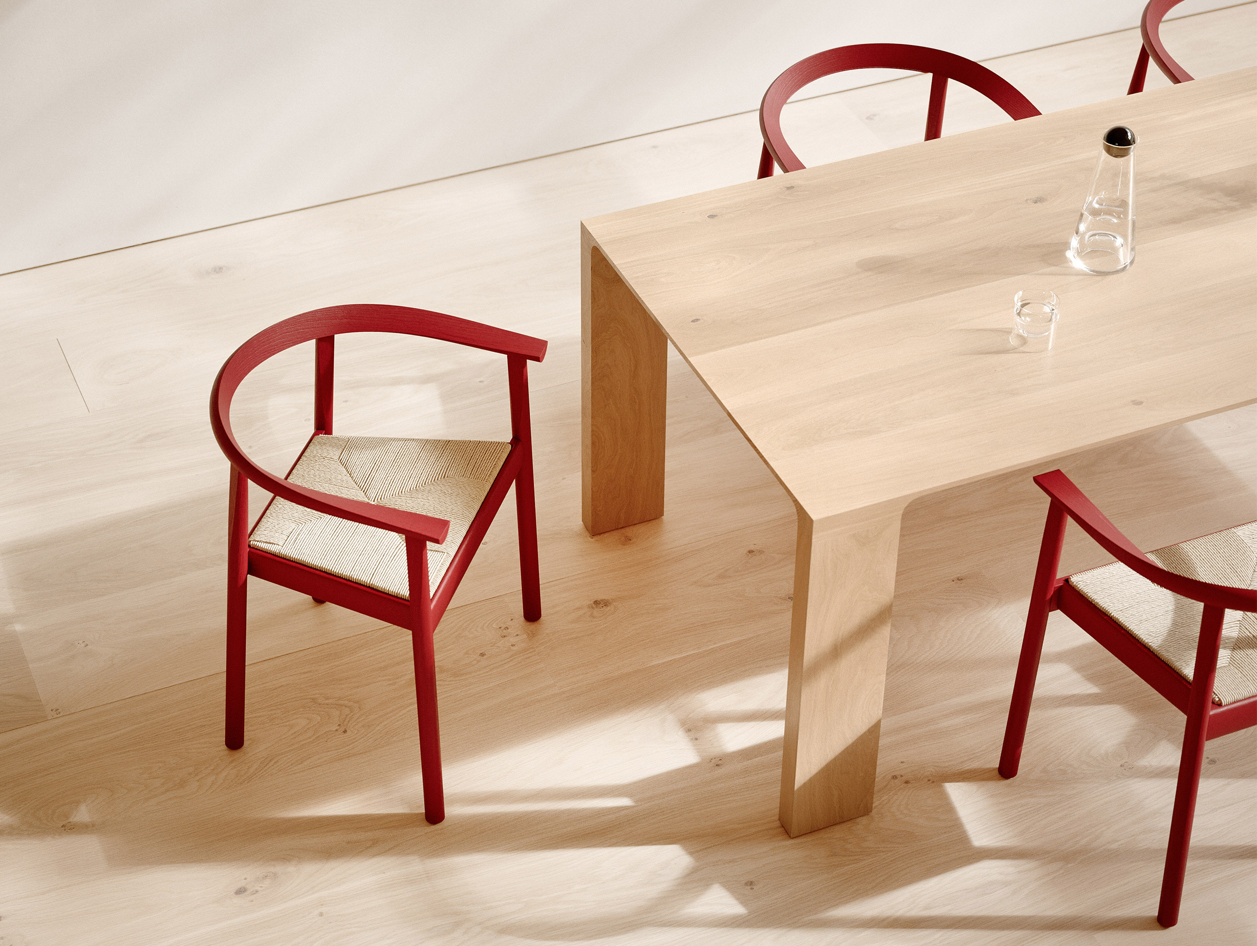 Bensen tokyo chair paper cord red lacquer lifestyle