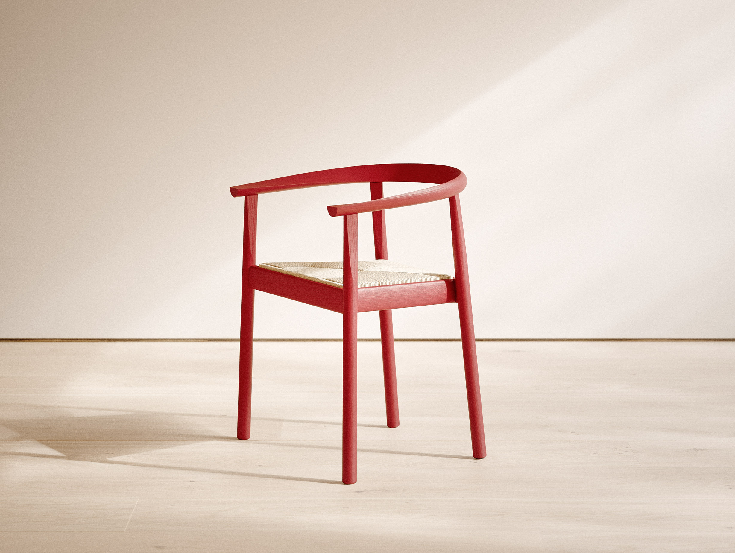 Bensen tokyo chair paper cord red lacquer lifestyle3
