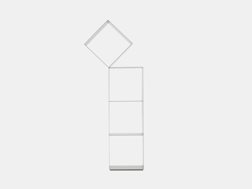 Cappellini Drop Bookshelf 140 White Nendo Cappellini Drop Bookshelf 140 White Nendo