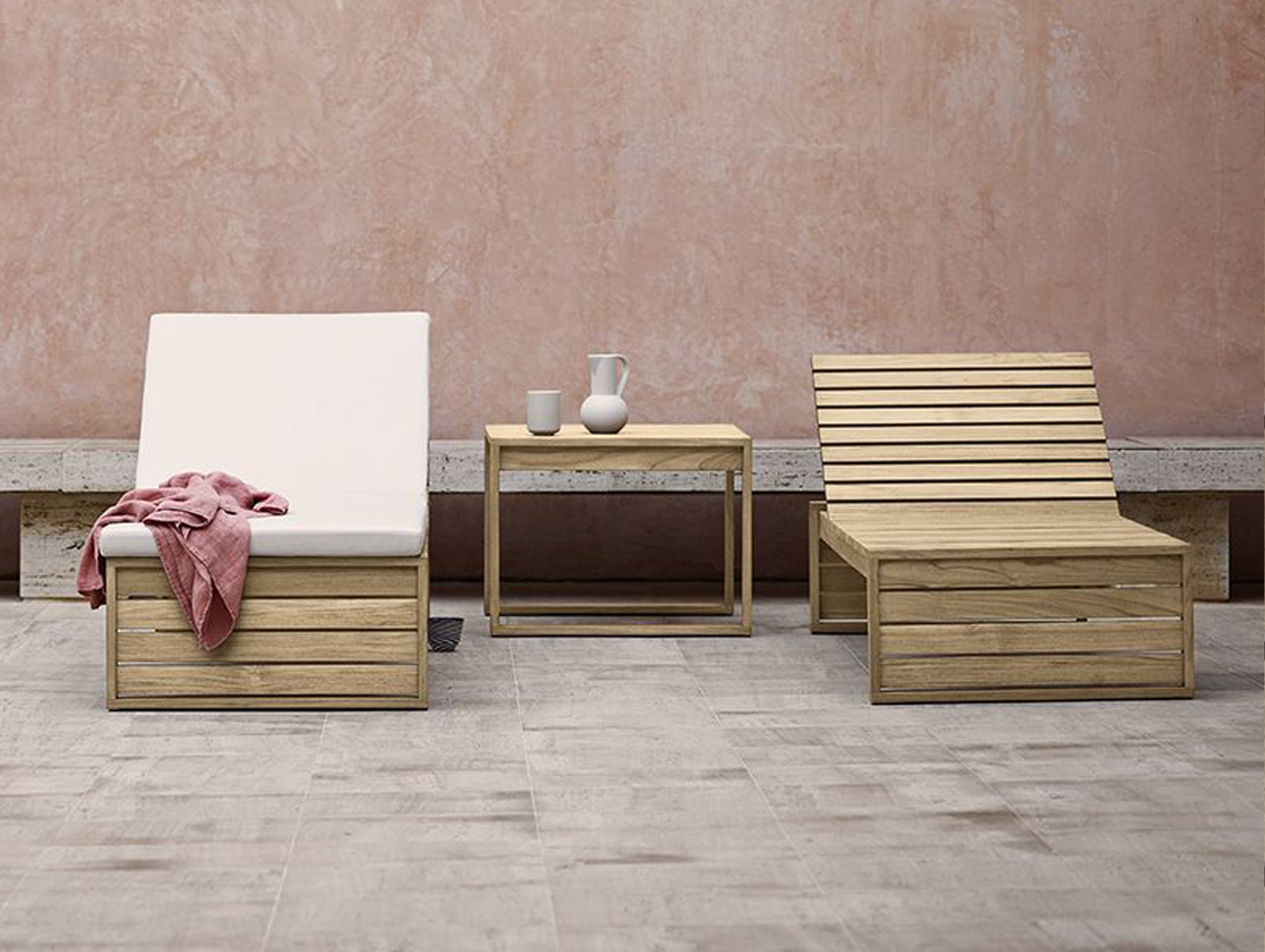 Carl hansen bk 14 sunbed untreated teak lifestyle2