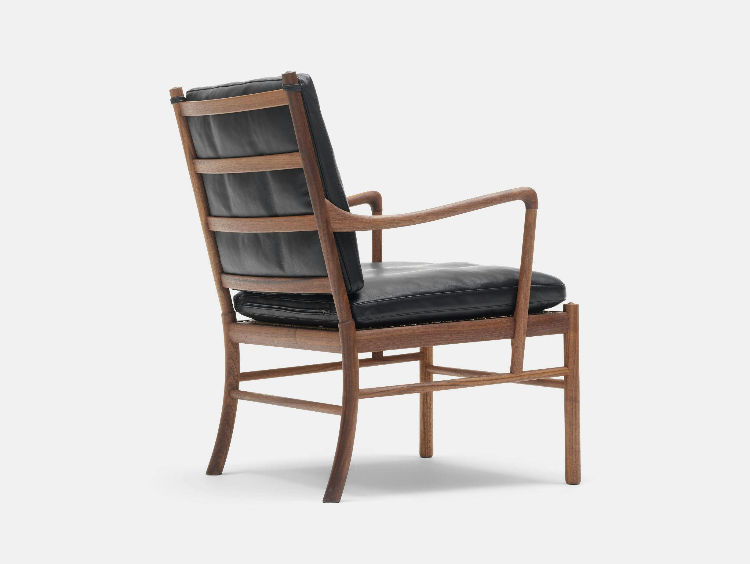 Carl Hansen Ow149 Colonial Chair Walnut Leather Back Ole Wanscher