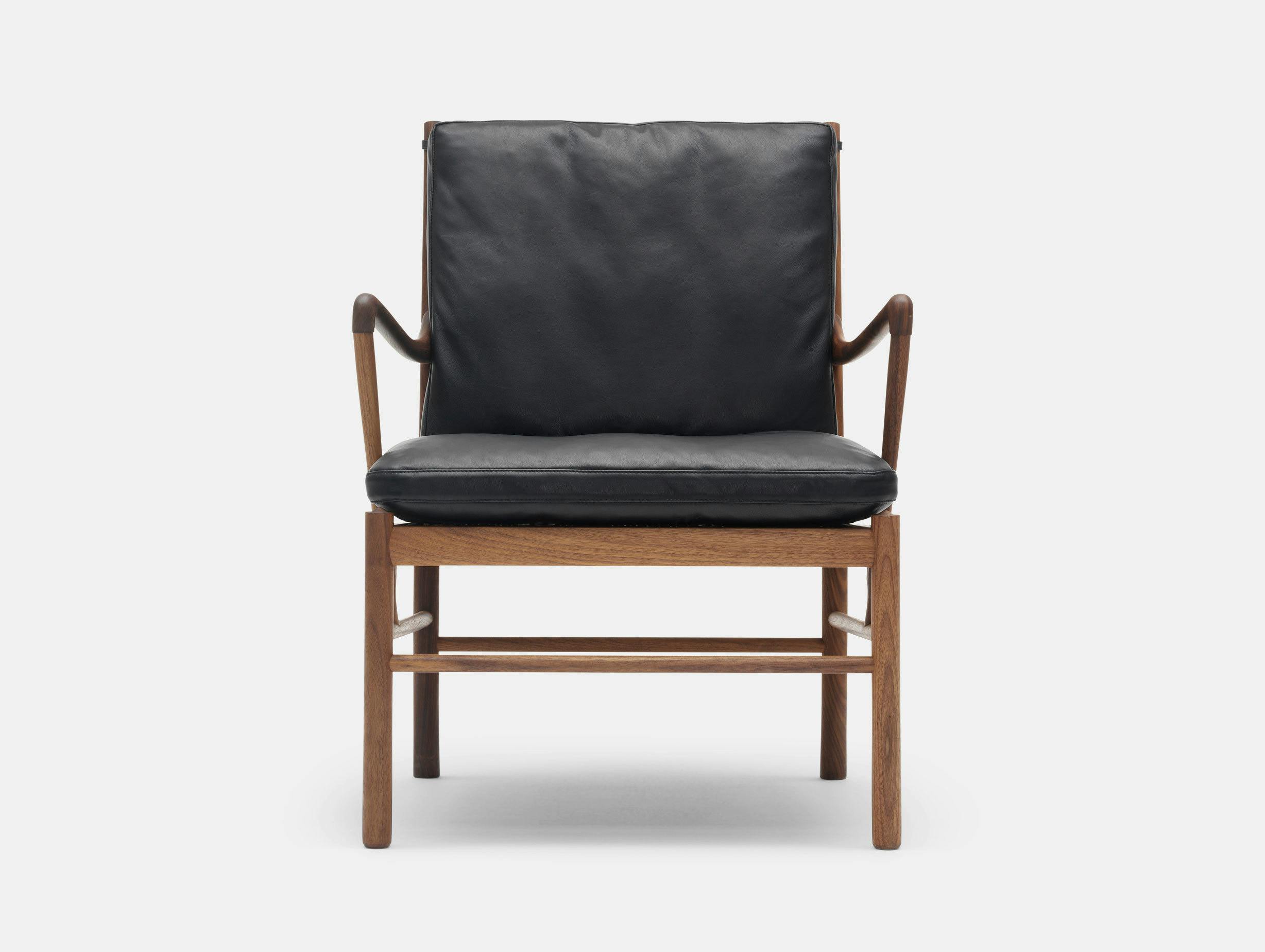 Carl Hansen Ow149 Colonial Chair Walnut Leather Ole Wanscher