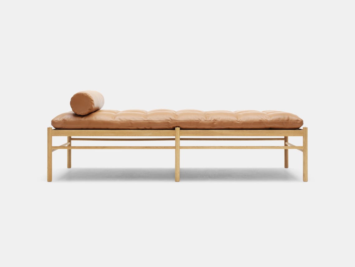 Carl Hansen Ow150 Daybed Oak Leather Ole Wanscher