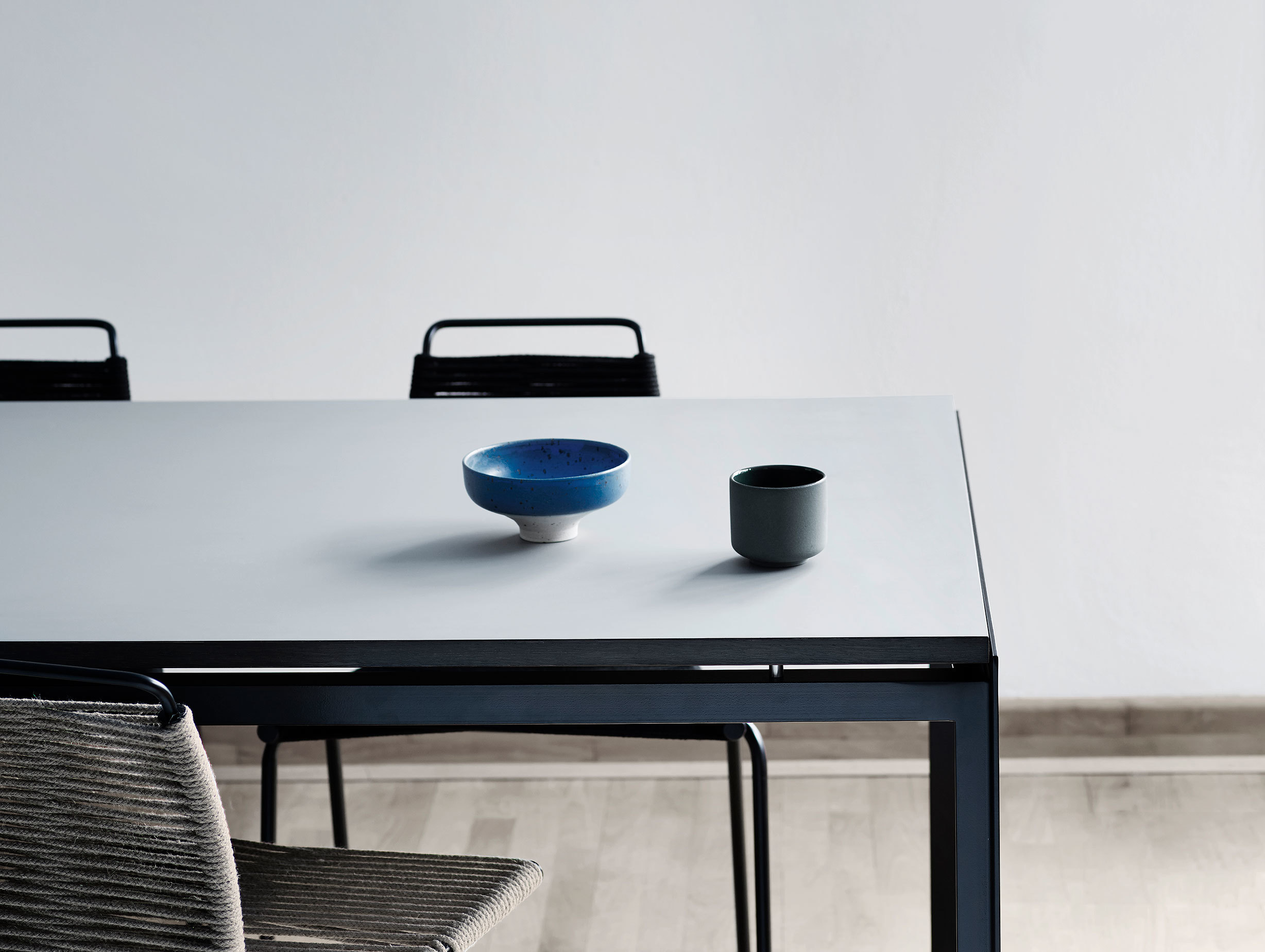 Carl Hansen Pk52 Gray Laminate Pk1 Black Steel Natural Flag Halyard Pk1