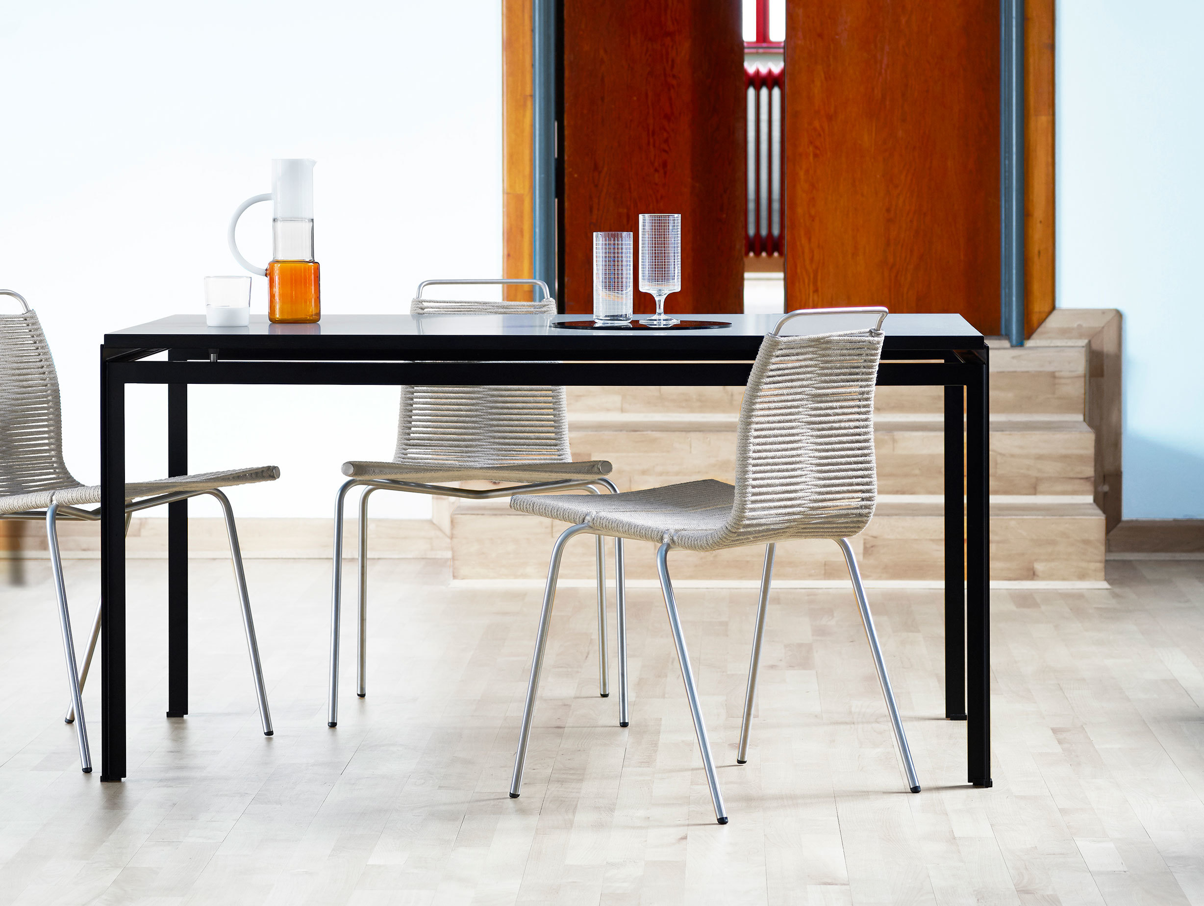 Carl Hansen Pk52 Grey Laminate Table Kjaerholm