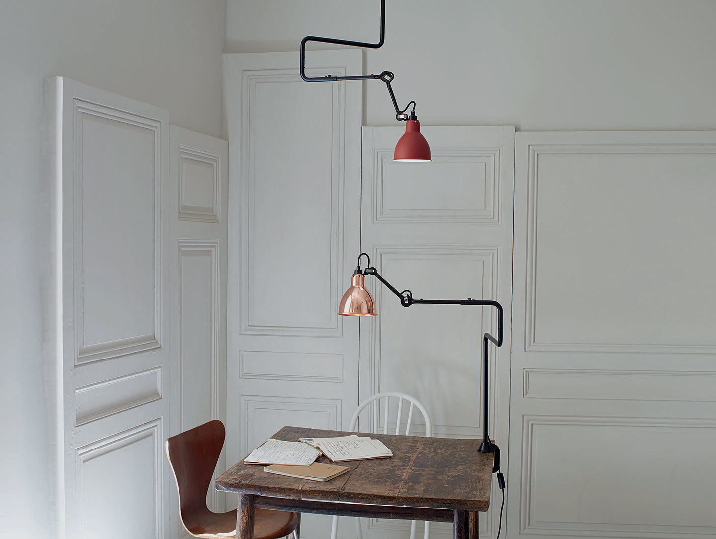 Dcw Lampe Gras No 312 Ceiling Lamp Red 2 Bernard Albin Gras