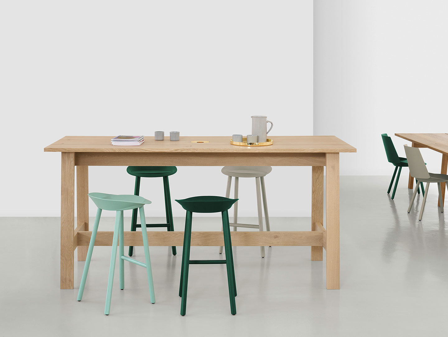 E15 Basis High Table David Chipperfield Jean Stools