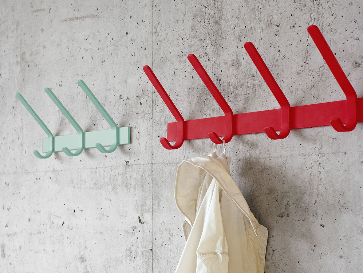 E15 uni coat hook 3 mint red