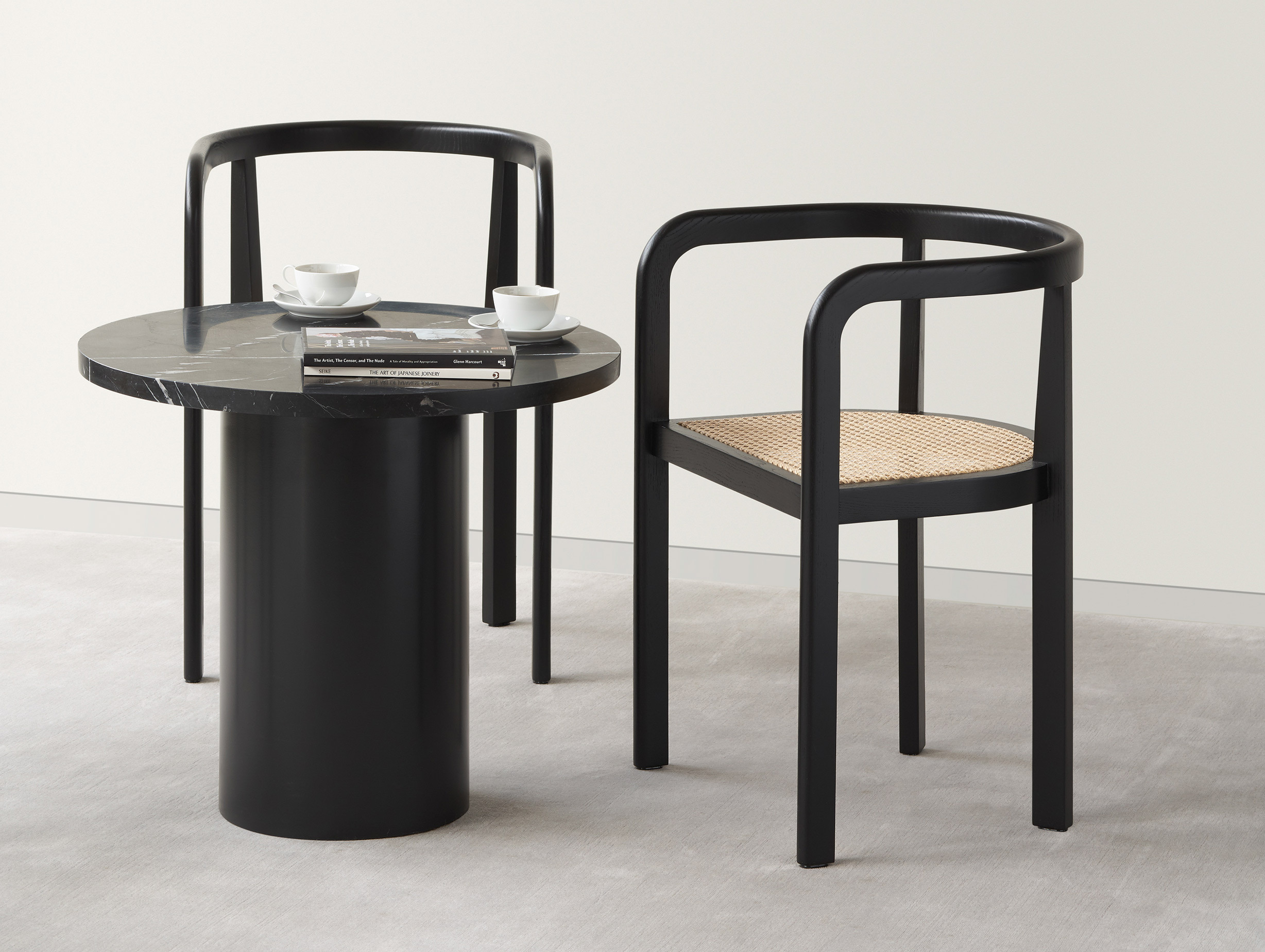 E15 Stuttgart Chair Oak Cane Vienna Weave Richard Herre lifestyle