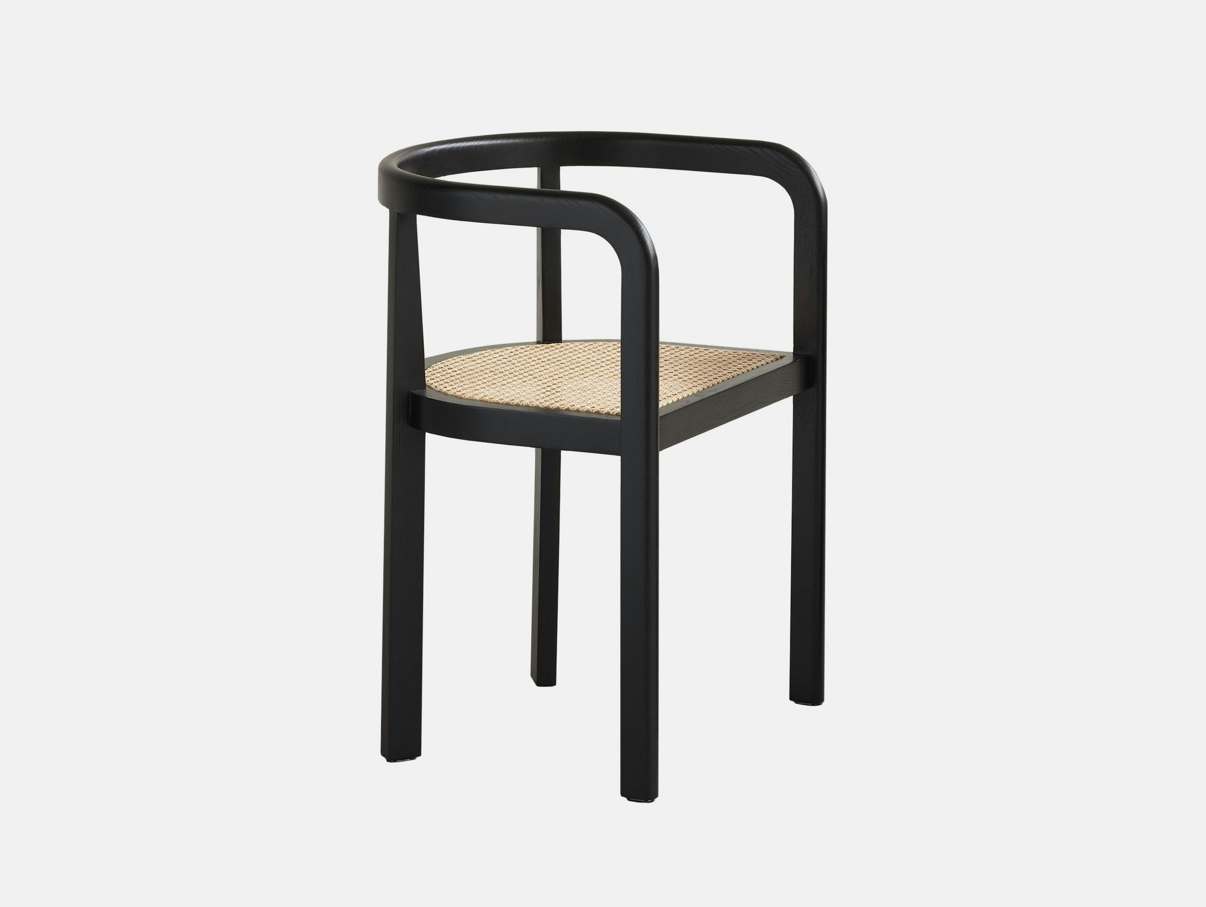 E15 Stuttgart Chair black Oak Cane Vienna Weave Richard Herre