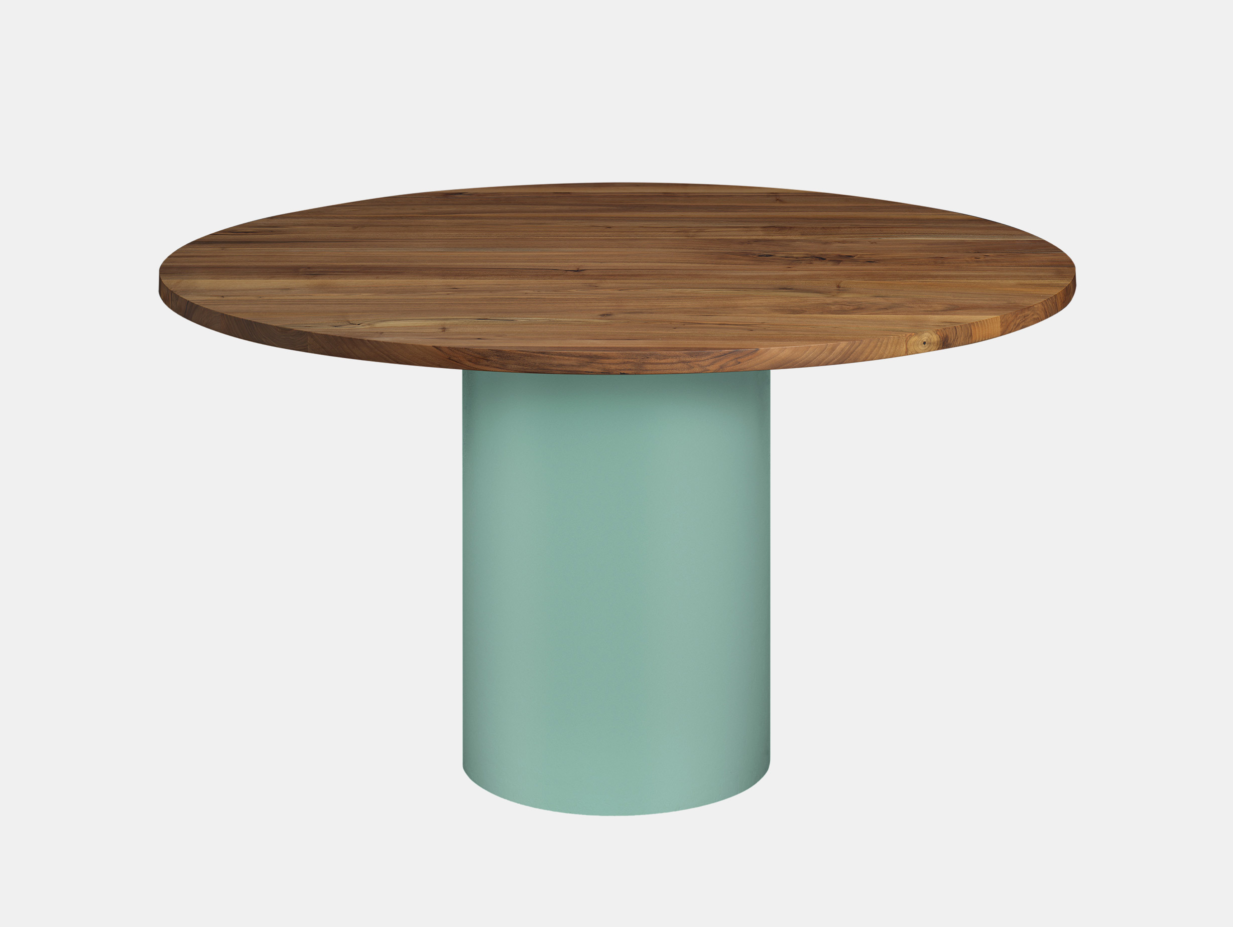 E15 philipp mainzer hiroki dining table wood top mint green base