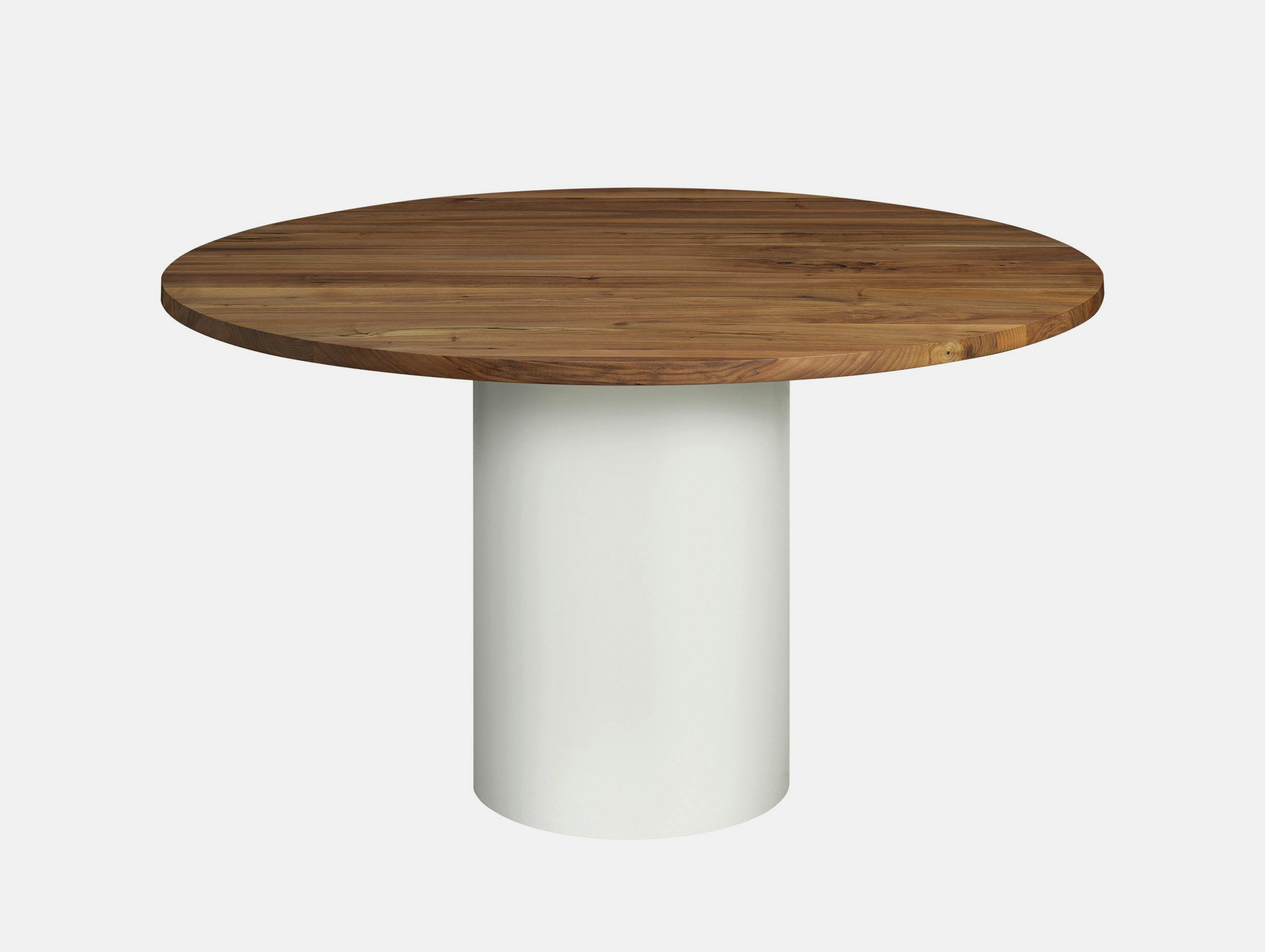 E15 philipp mainzer hiroki dining table wood top signal white base