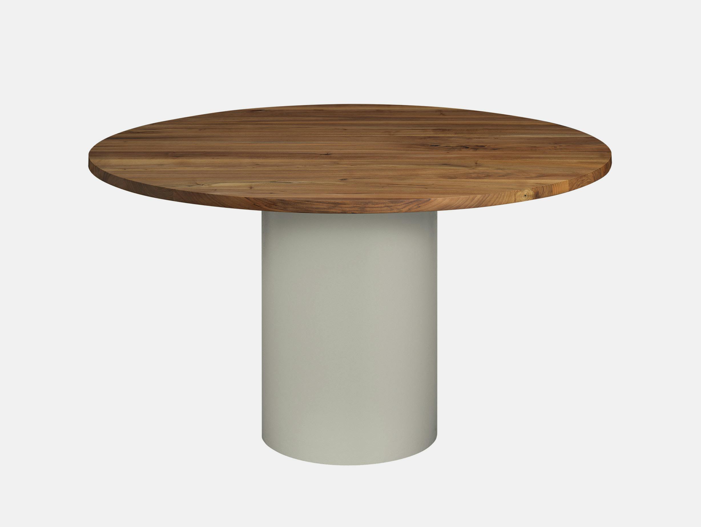 E15 philipp mainzer hiroki dining table wood top silk grey base