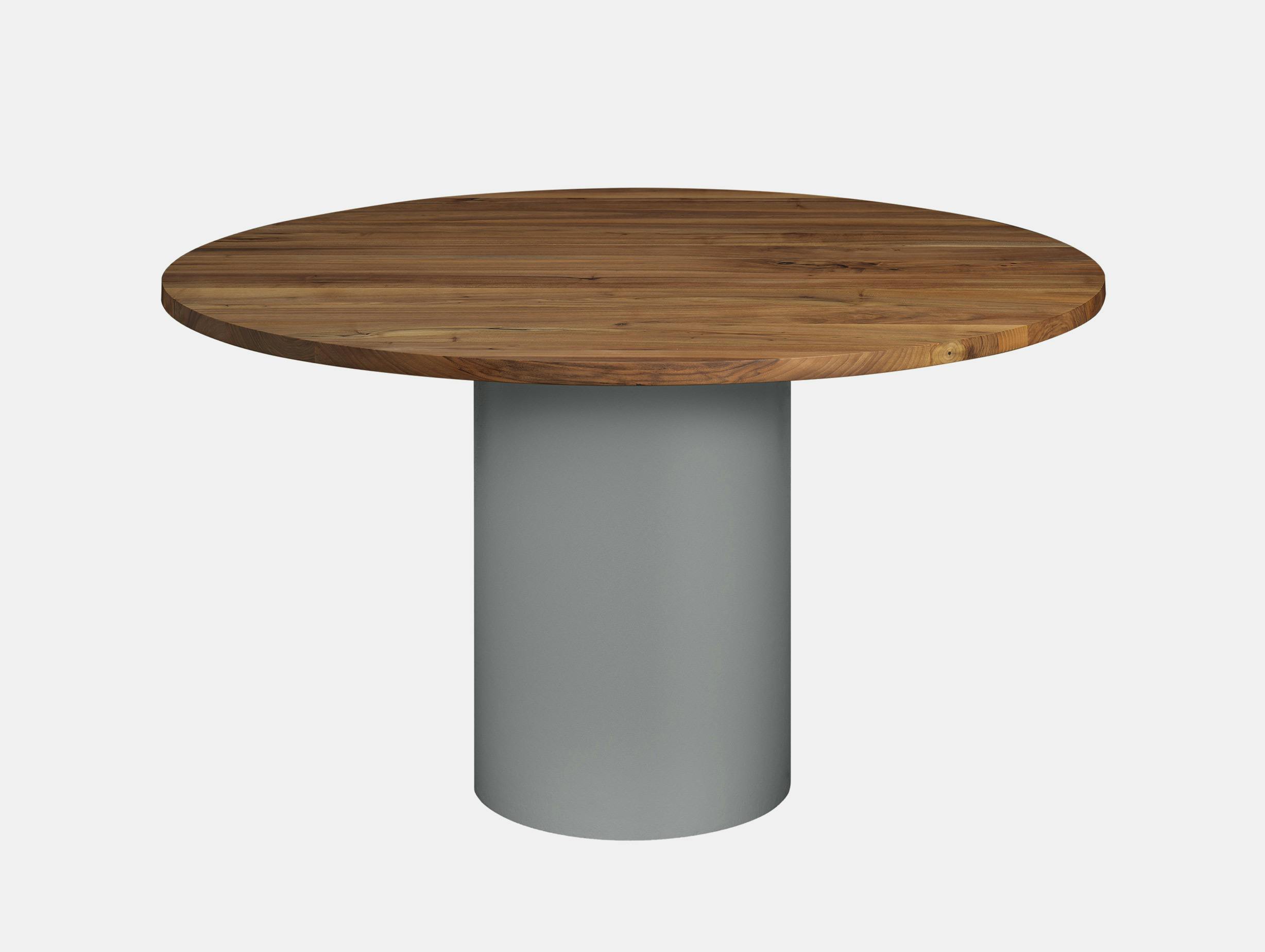E15 philipp mainzer hiroki dining table wood top traffic grey base