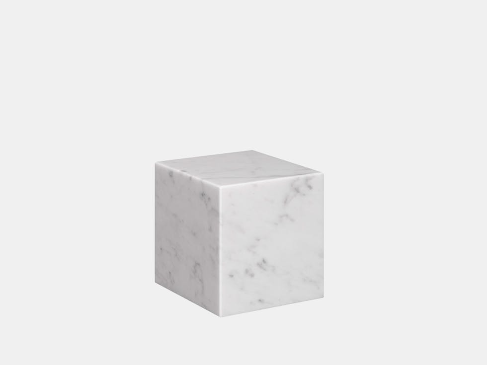 E15 Stop Bookend Cube White Marble Philipp Mainzer E15 Stop Bookend Cube White Marble Philipp Mainzer