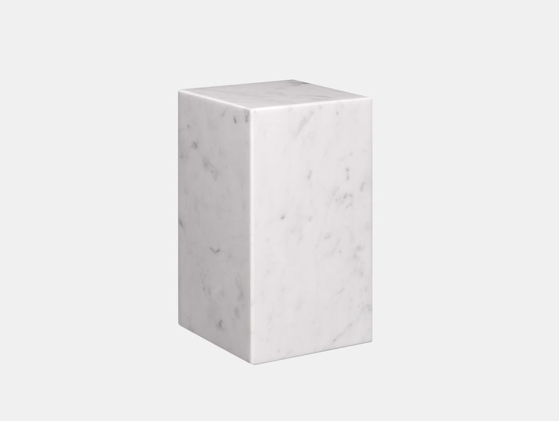 E15 Stop Bookend Tall White Marble Philipp Mainzer