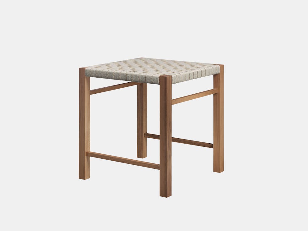 E15 Aswan Stool Walnut Textile Ferdinand Kramer E15 Aswan Stool Walnut Textile Ferdinand Kramer