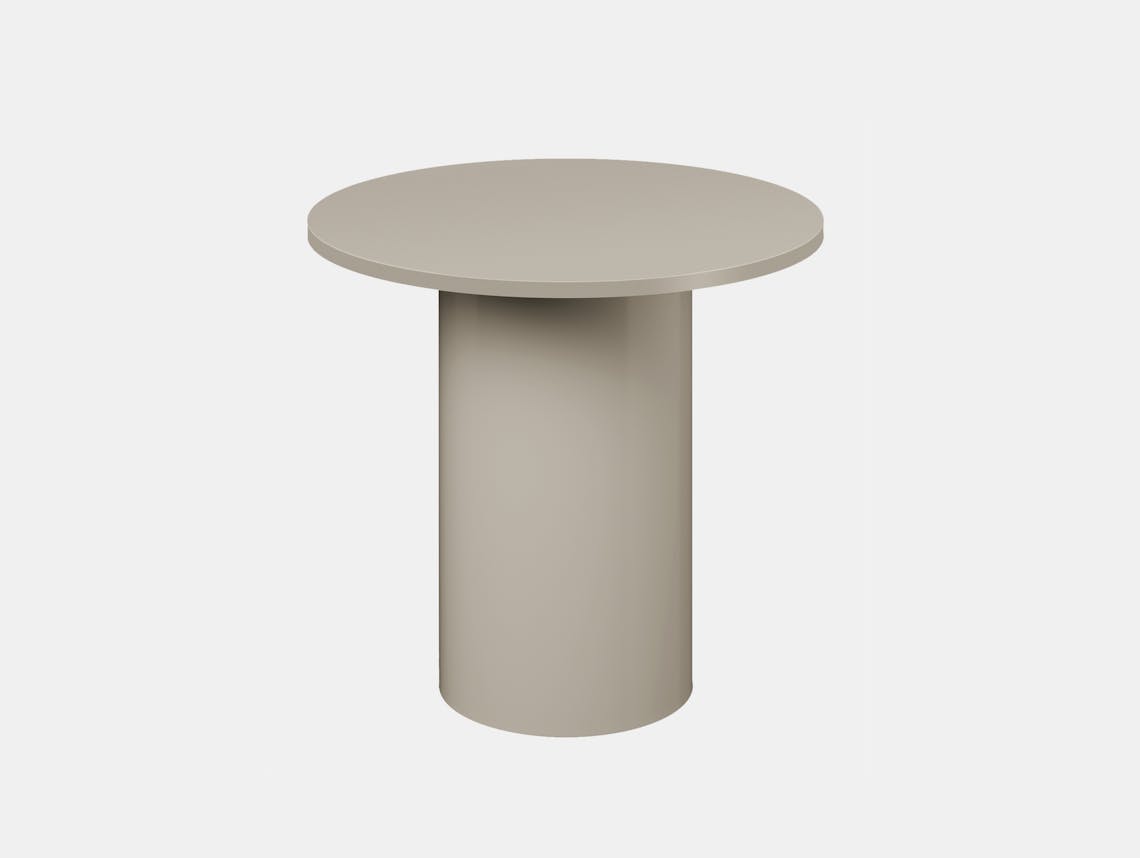 E15 enoki metal side table silk grey tall