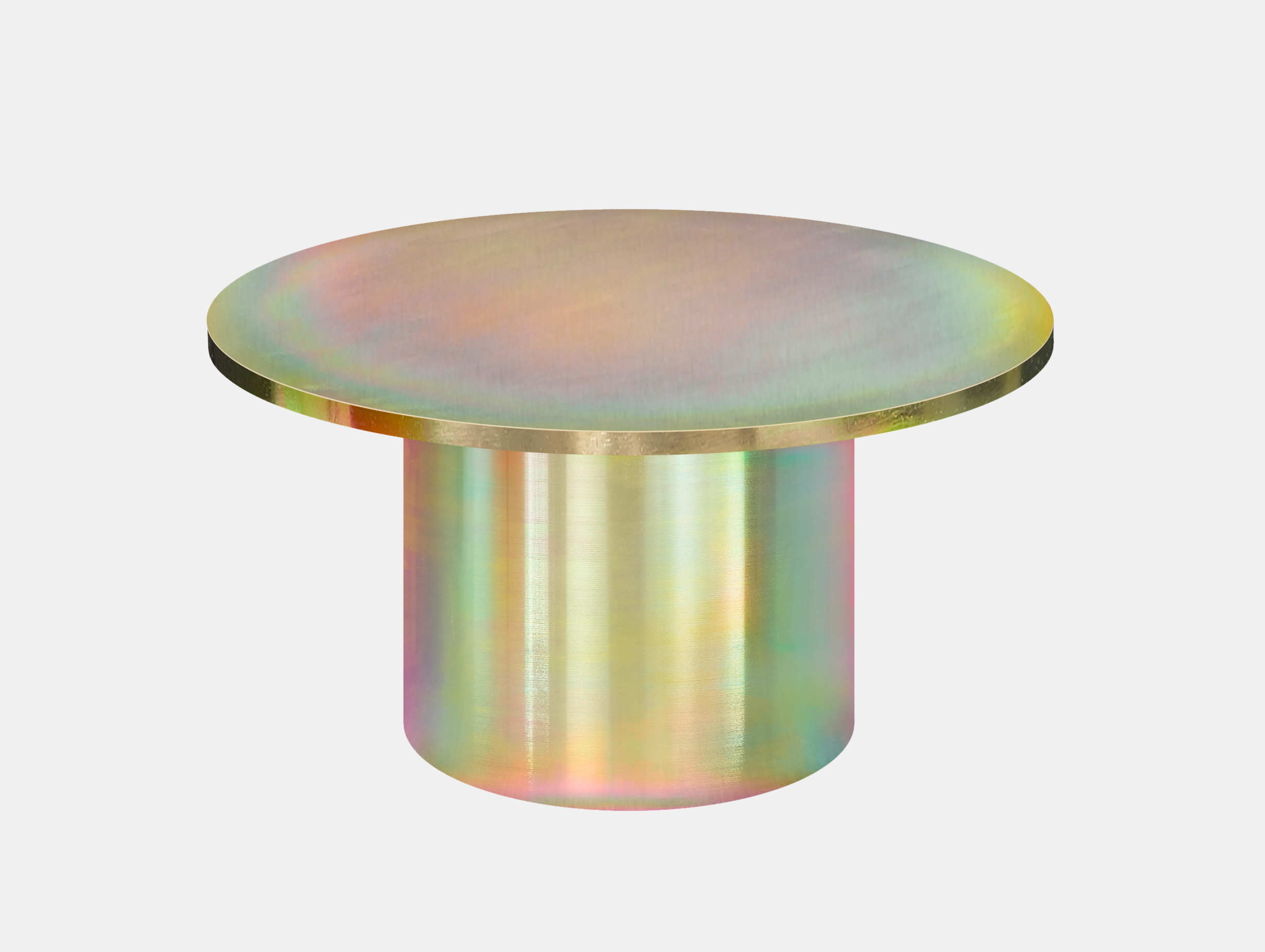 E15 enoki metal side table yellow zinc low