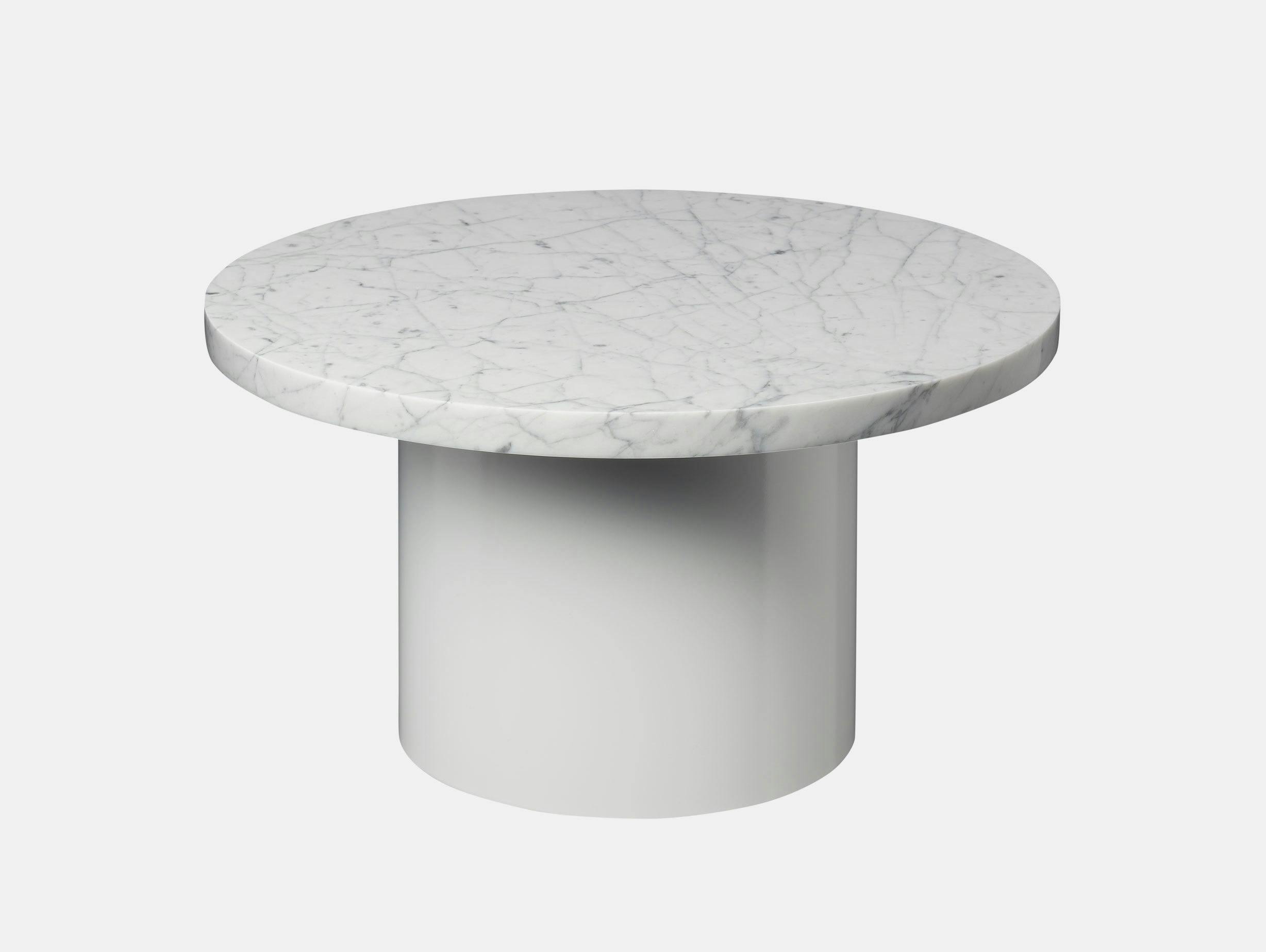 E15 Enoki Side Table White White Marble Lg Philipp Mainzer