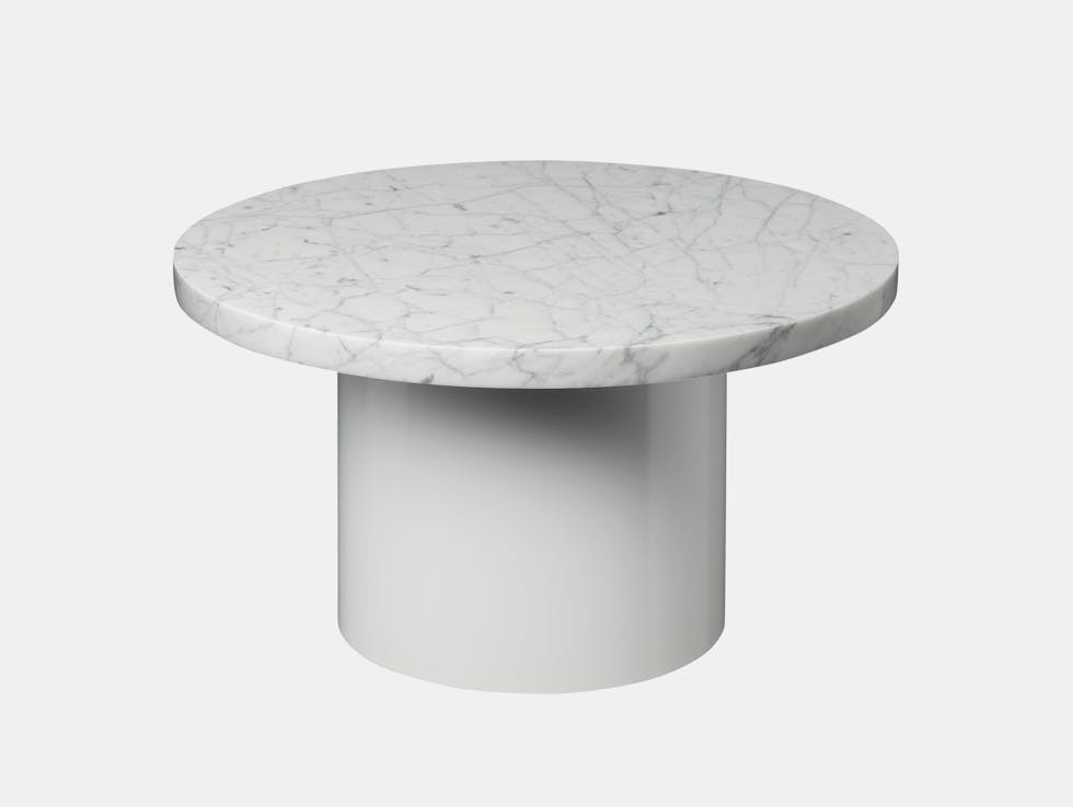 E15 Enoki Side Table White White Marble Lg Philipp Mainzer