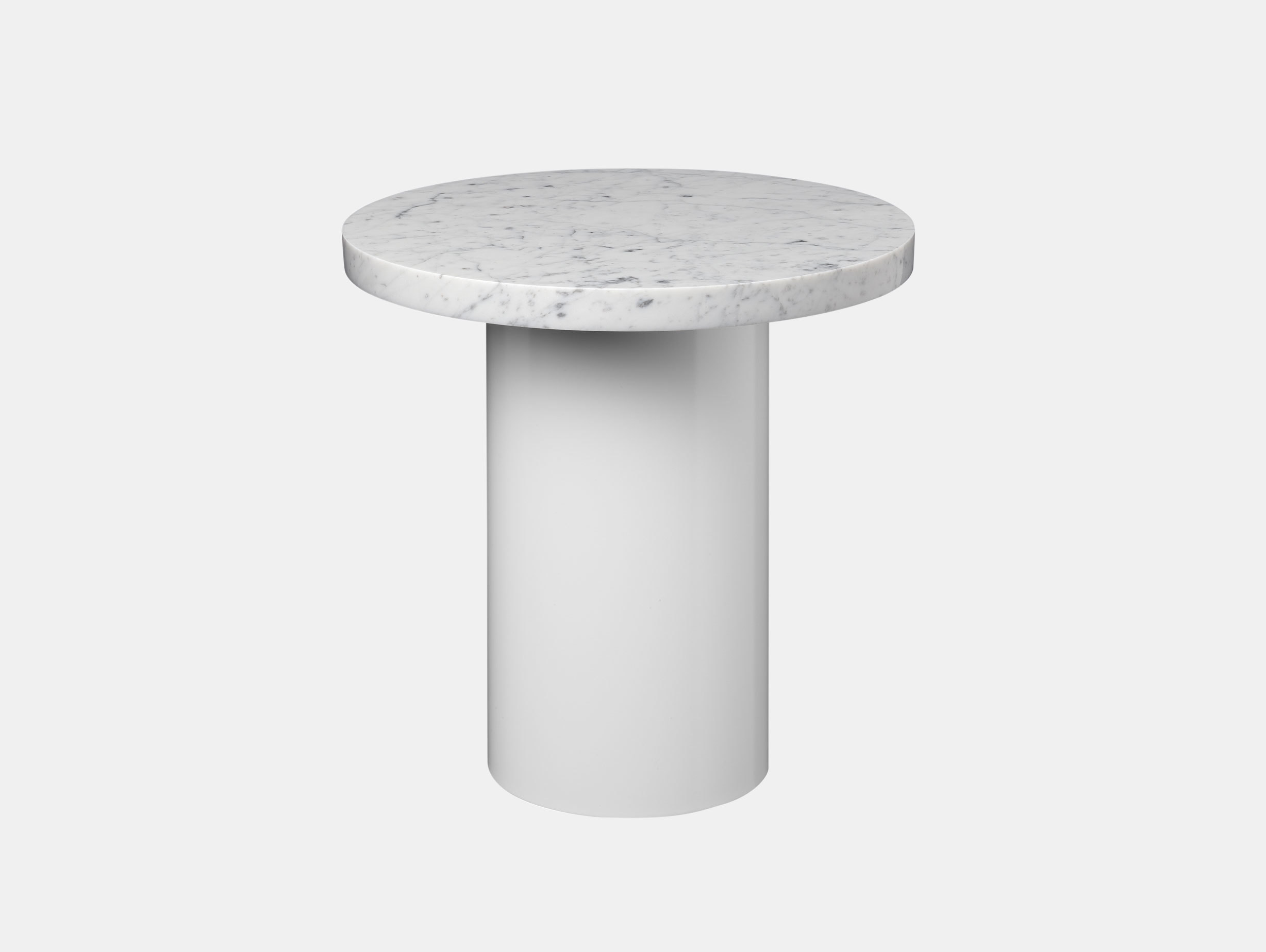 E15 Enoki Side Table White White Marble Sm Philipp Mainzer