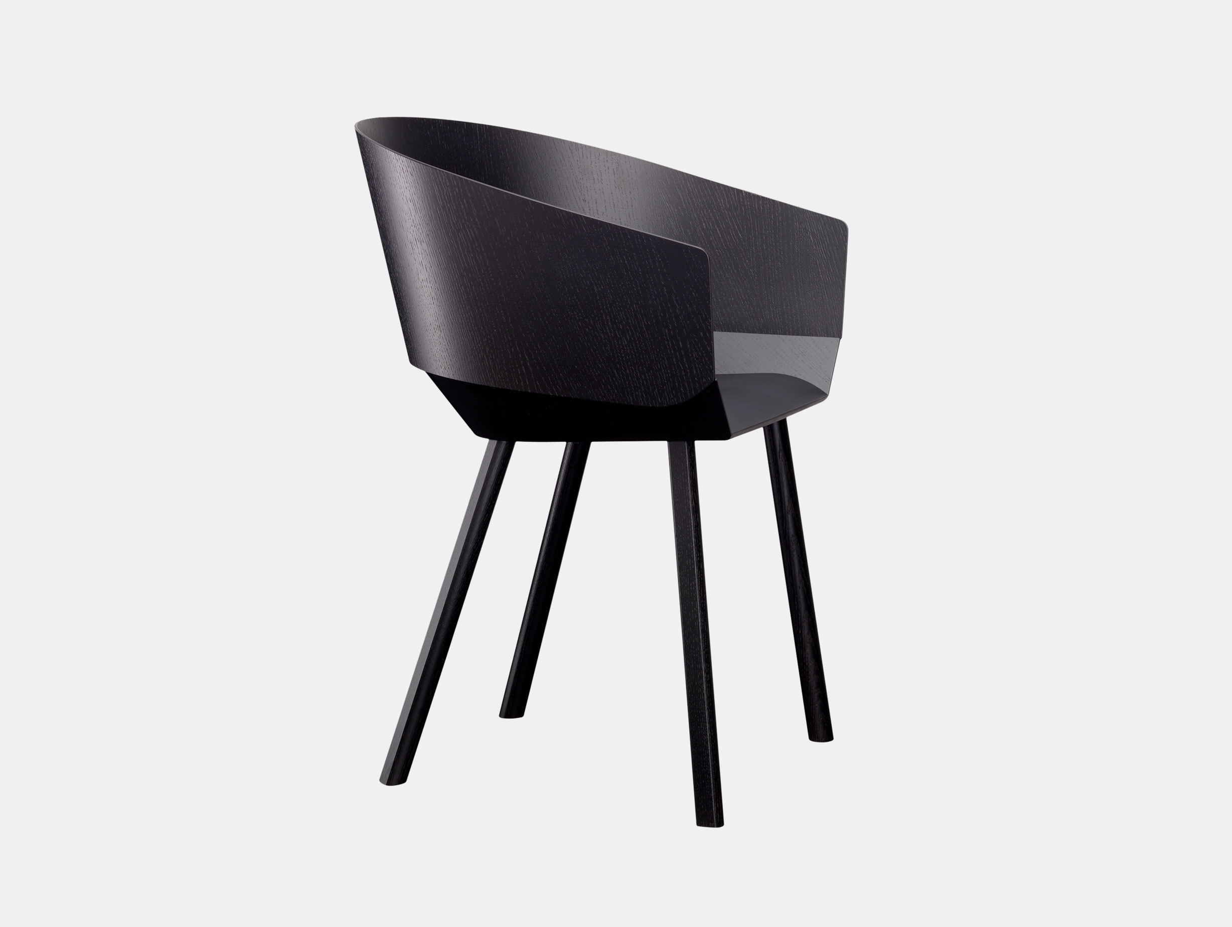 E15 Houdini Armchair Black Stefan Diez
