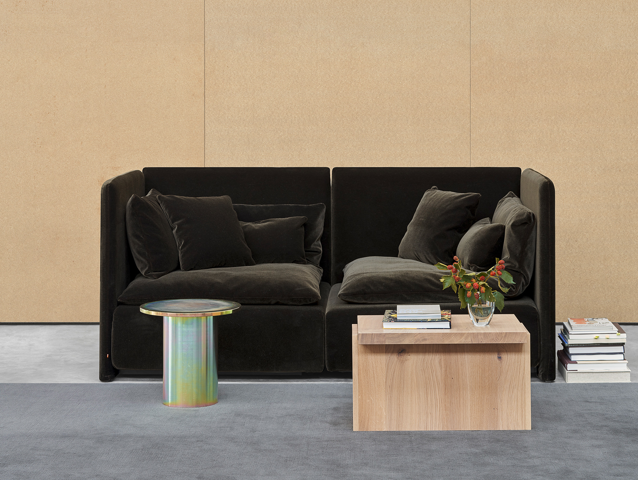 E15 tore table medium white pigmented oak