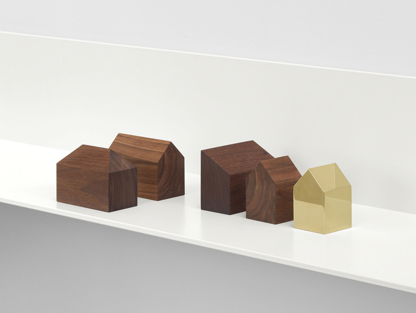 E15 Haus Paperweights Brass Walnut Jan Philip Holler