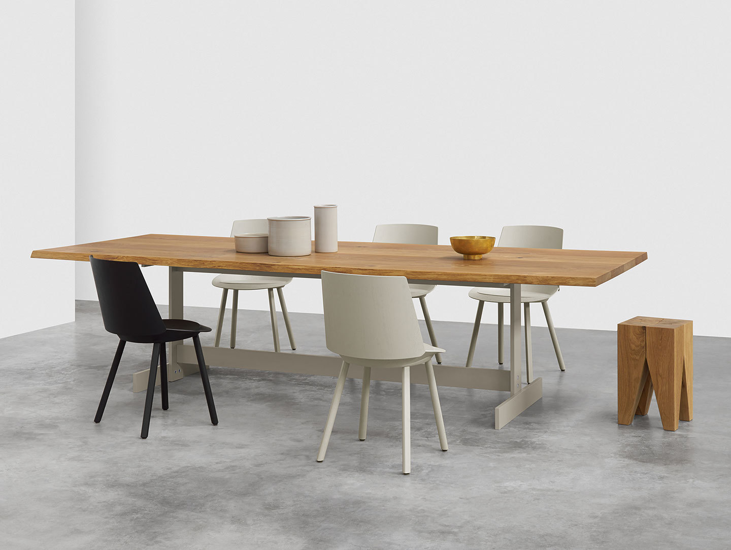 E15 Kazimir Raw Table Oak Silk Grey Philipp Mainzer B