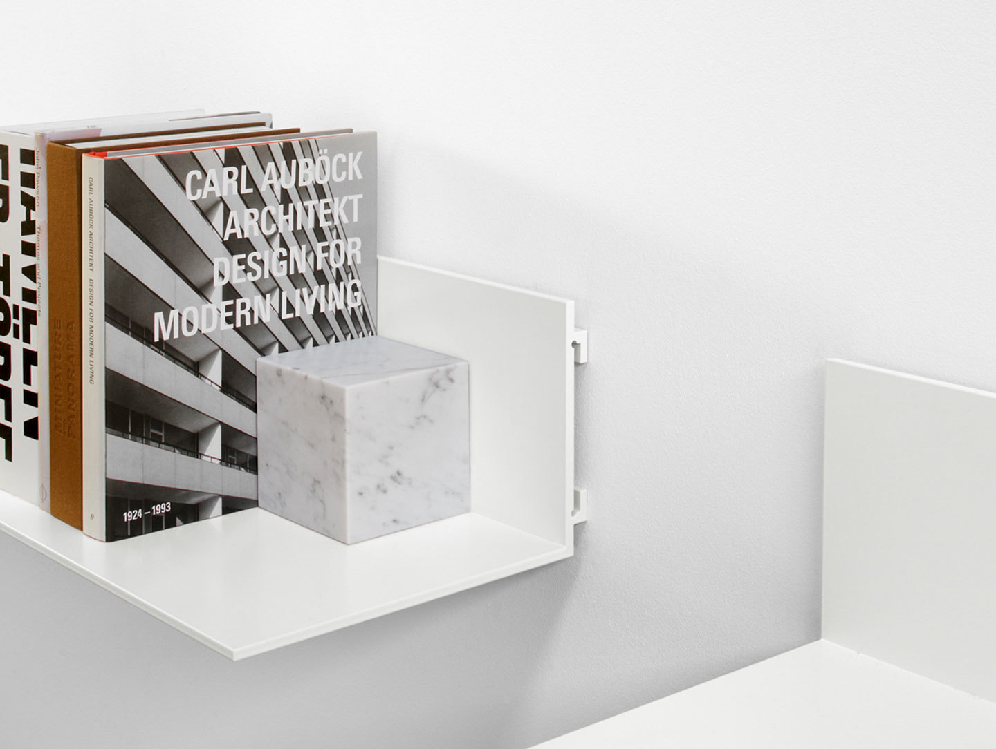 E15 Stop Bookend Cube Bianco Carrara Marble Philipp Mainzer