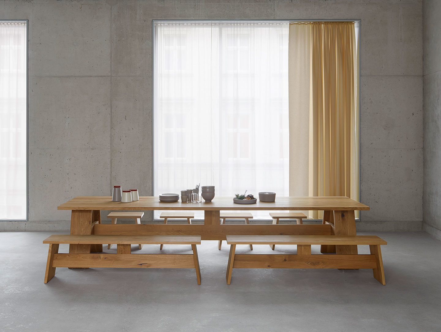 E15 Fayland Table Oak Fawley Benches David Chipperfield