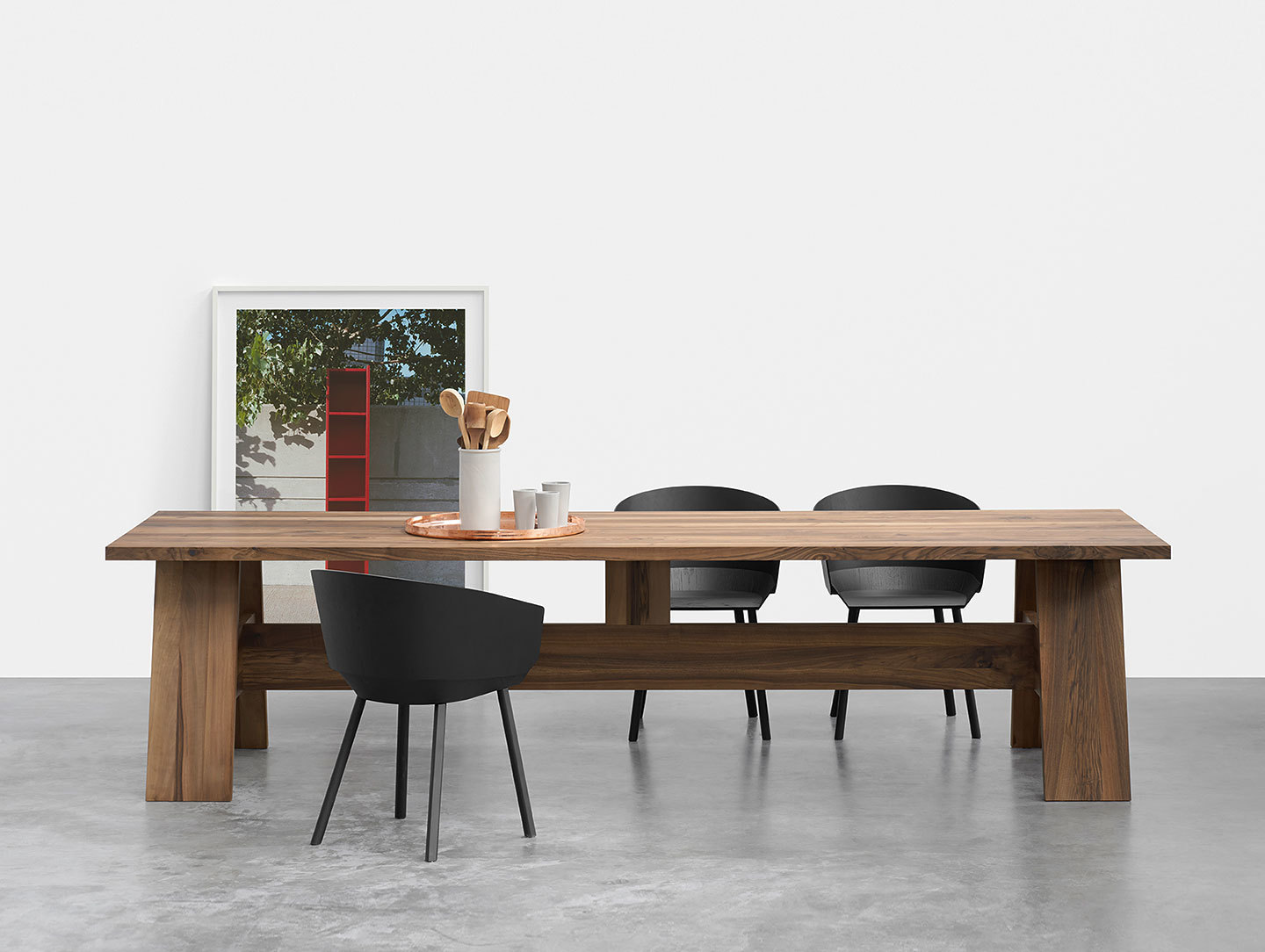 E15 Fayland Table Walnut Set David Chipperfield
