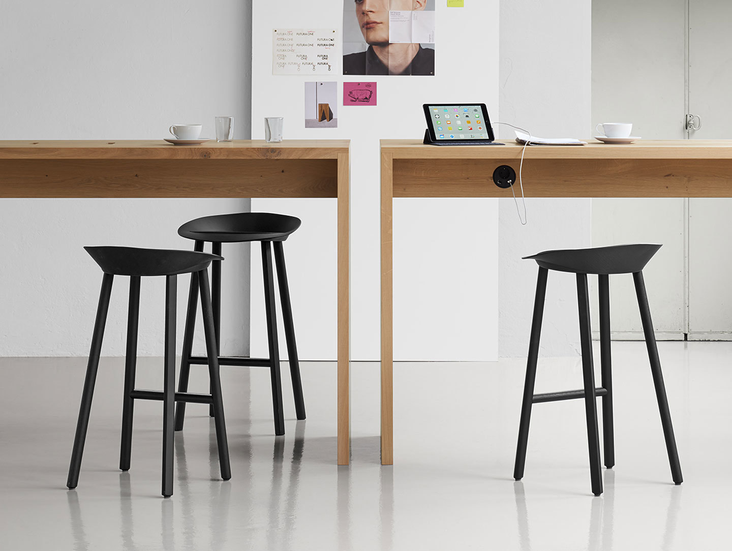 E15 Jean Stool Black Group Stefan Diez