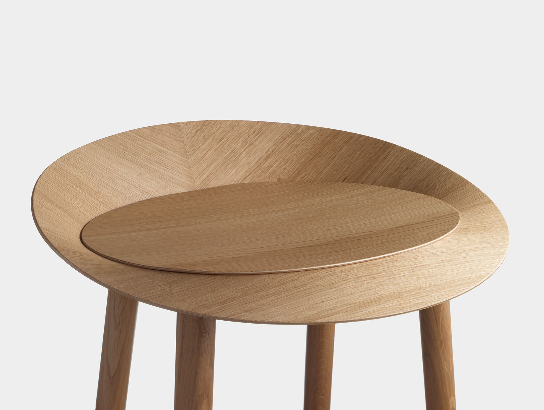 E15 Jean Stool Oak Seat Detail Stefan Diez