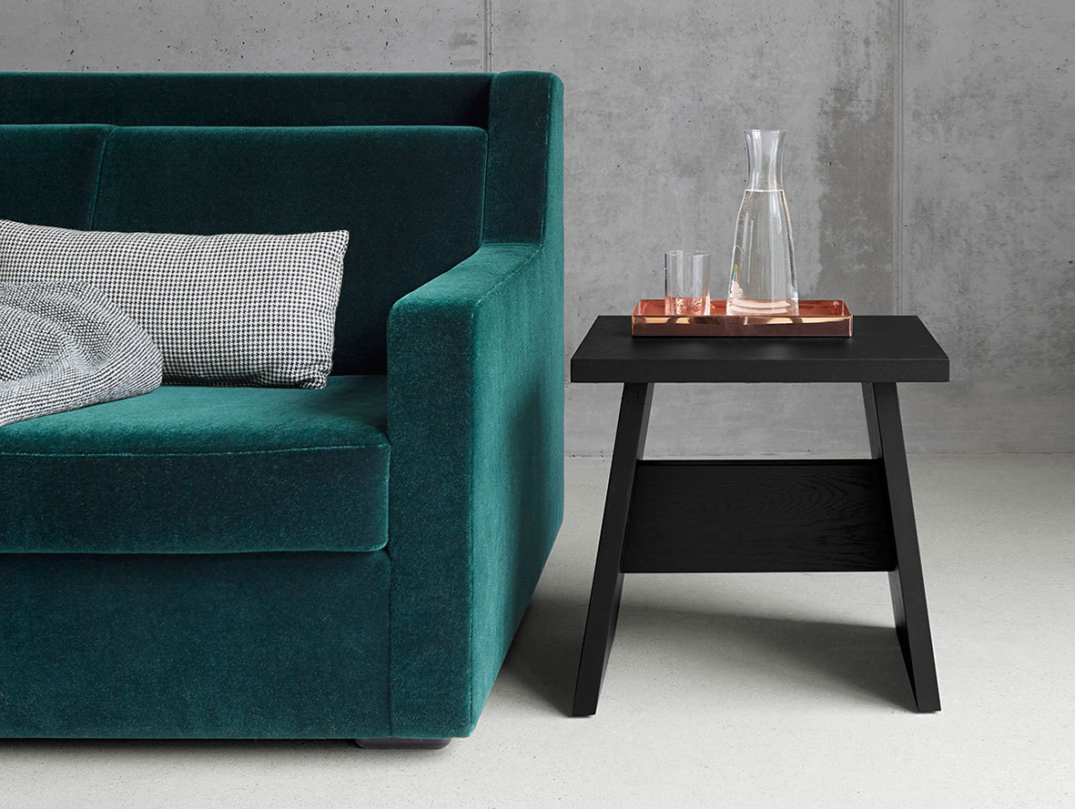 E15 Langley Stool Black Side Table David Chipperfield