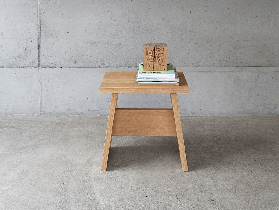 E15 Langley Stool White Pigmented Oak 2 David Chipperfield