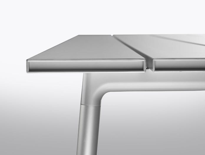 Emeco run table detail aluminium kim colin sam hecht