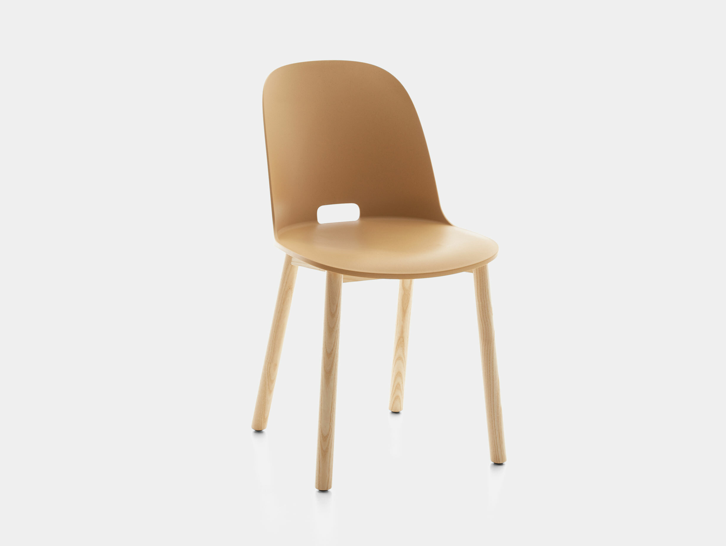 Emeco alfi high back chair lightash sand