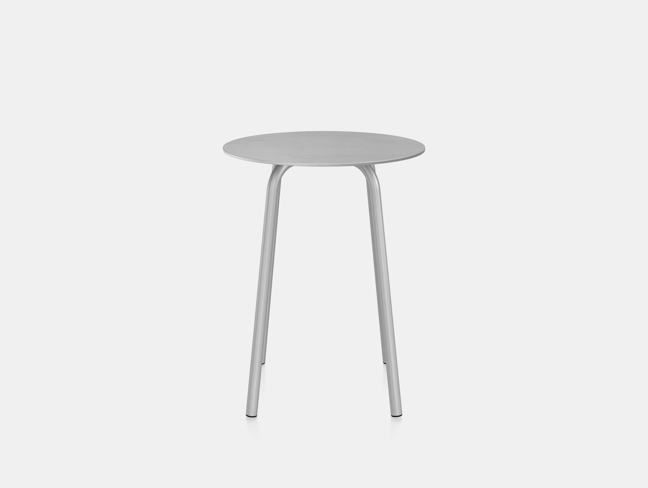 Emeco konstantin grcic parrish cafe table 60cm aluminium base aluminium top