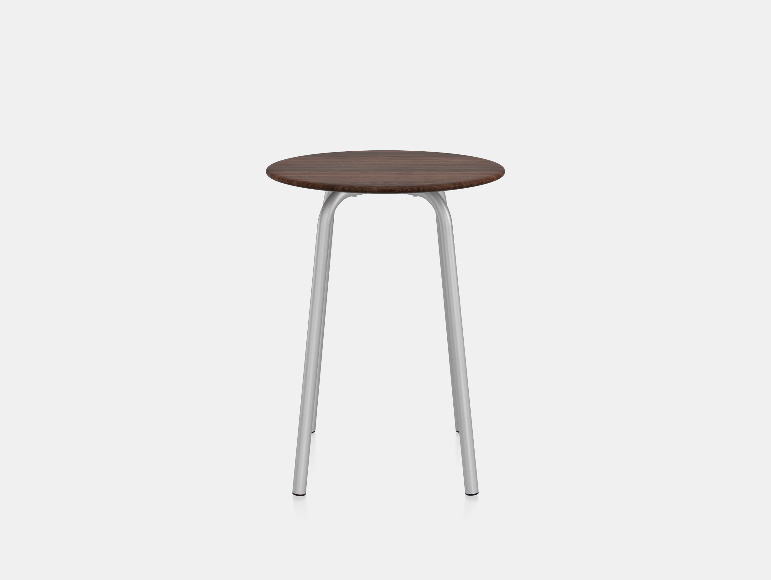 Emeco konstantin grcic parrish cafe table 60cm aluminium base walnut top