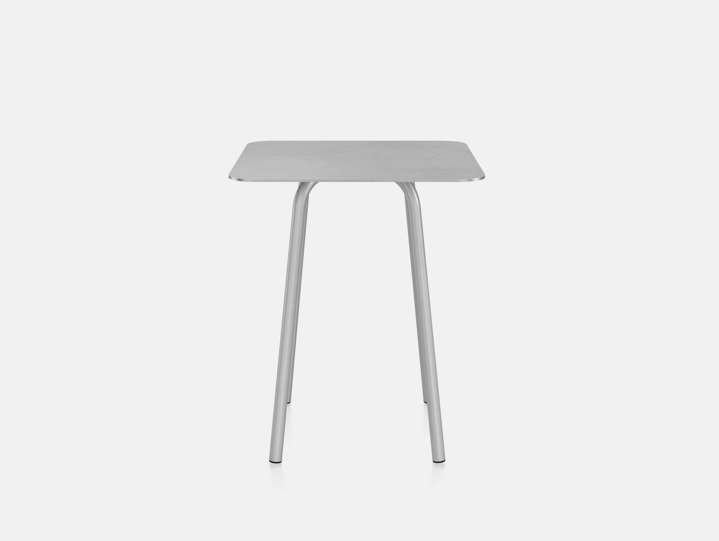 Emeco konstantin grcic parrish cafe table square 60cm aluminium base aluminium top