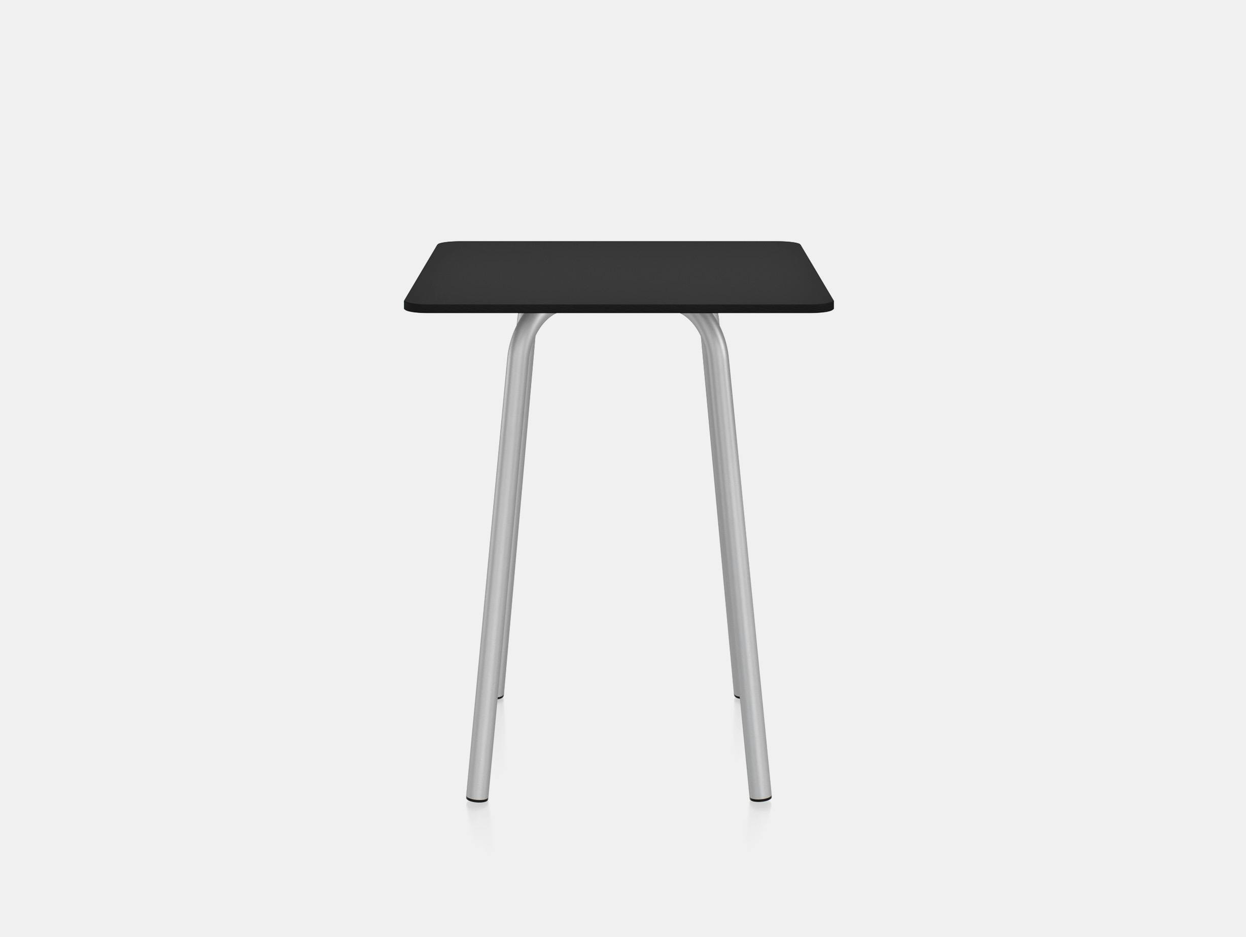 Emeco konstantin grcic parrish cafe table square 60cm aluminium base black hpl top