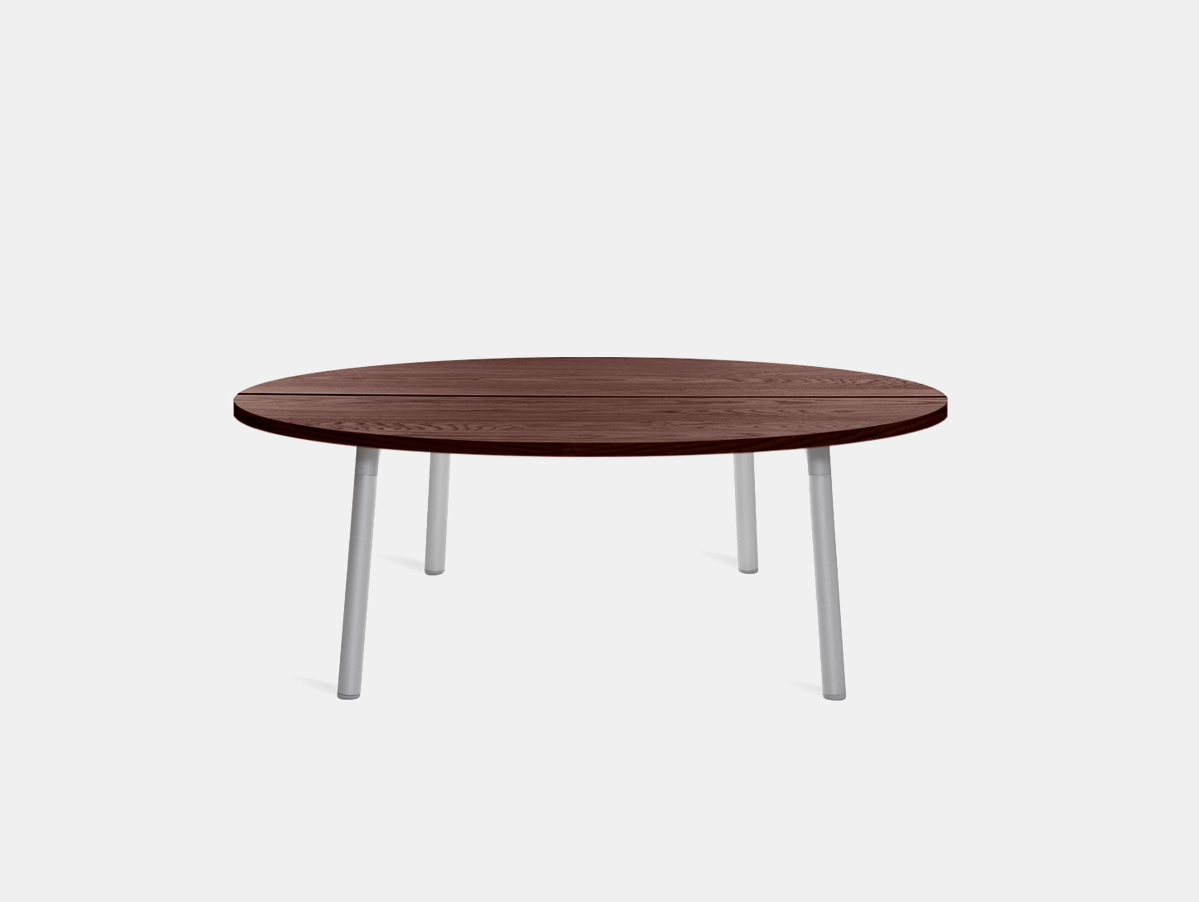 Emeco sam hecht and kim colin run coffee table walnut aluminium